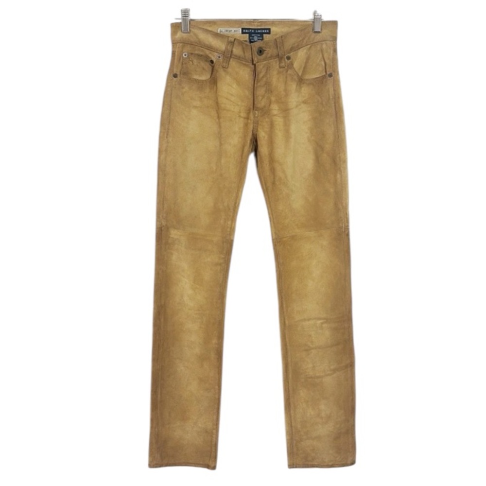 Ralph Lauren Blue Label 25 Suede Roughout 5-Pocket Womens Jeans NWT $698 Cowboy